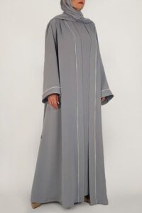 Cadet Gray Abaya : Muted gray for a sleek, minimal, and professional look