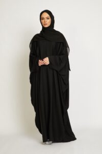 Classic Black Abaya : Timeless and modest, perfect for daily wear with a graceful silhouette.