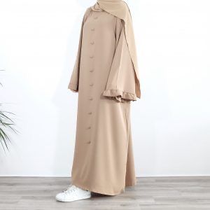 Button-Down Abaya : A smart and versatile design with front buttons — suitable for office wear.